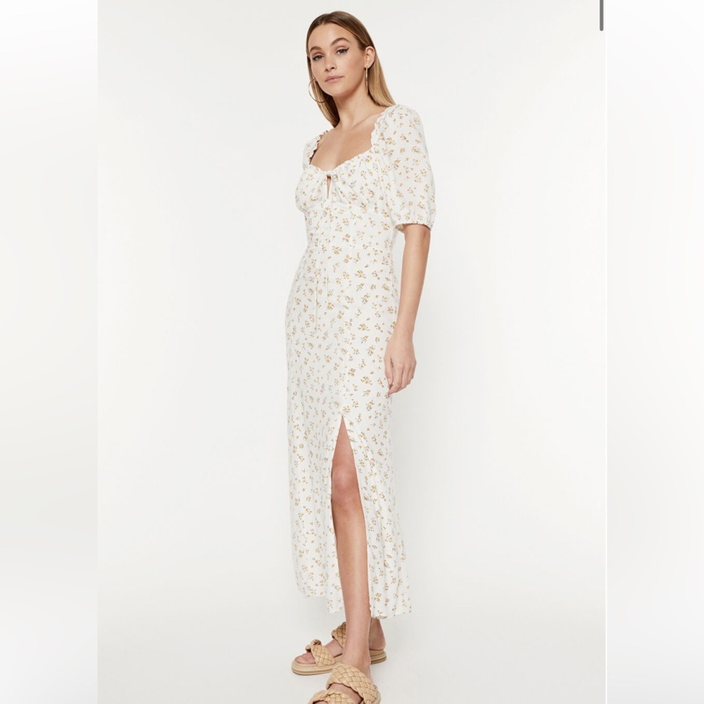 Bardot Ditsy Floral Midi Dress Bloomingdale’s Peasant Dress Size 10 Large